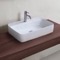 Rectangular White Ceramic Vessel Sink